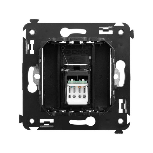 Розетка компьютерная 1-м СП Avanti "Черный матовый" RJ45 кат.6 DKC 4412293