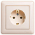 Розетка 1-м СП W59 16А IP20 с заземл. без защ. шторок сл. кость SE RS16-154-28
