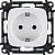 Розетка 1-м СП Valena Allure 16А IP20 250В 2P+E защ. шторки безвинт. клеммы с лицев. панелью механизм бел. Leg 753720