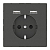 Розетка 1-м СП Merten D-Life 16А IP20 Schuko с 2-мя заряд. устройствами USB 2.4А антрацит SchE MTN2366-6034