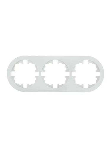 Рамка 3-м OSEN горизонт. круглая бел. LEZARD 744-0200-148