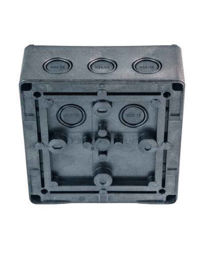 Коробка распределительная 140х140х76мм IP66 в комплекте с клеммным рядом 10х10кв.мм 76А черн. Extherm JB-100-BL