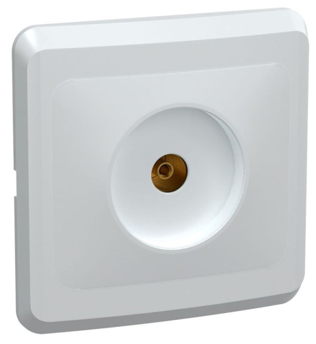 Розетка телевизионная TV 1-м СП Вега РТВ10-ВБ бел. GENERICA EAV10-K01-DM