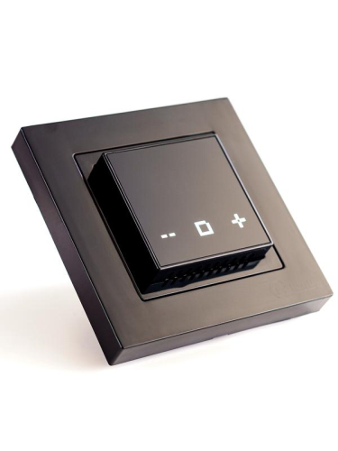 Термостат программируемый по Wi-Fi с сенсорными кнопками и датчиком темпер. пола; расписанием на неделю; совместим с рамками с внутрен. размером 56х56мм Schneider Unica; Exxact и Legrand Valena черн. Extherm ET-44(b)