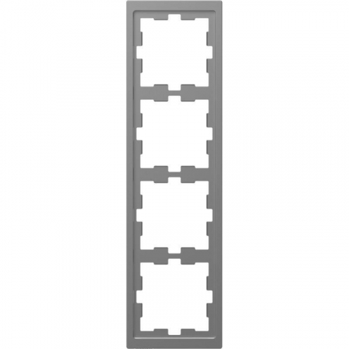 Рамка 4-м Merten D-Life SD нерж. сталь SchE MTN4040-6536