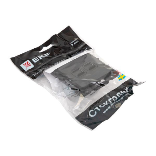 Розетка компьютерная 2-м Стокгольм RJ-45 механизм черн. EKF EZK02-035-10