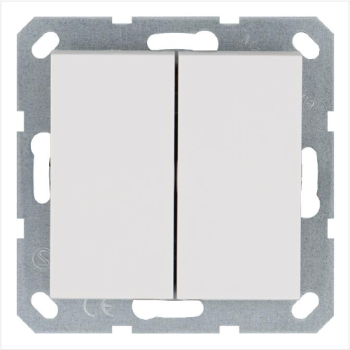 Переключатель перекрестный 2-кл. 10А IP20 механизм бел. глянцевый Jasmart G3014W