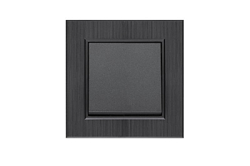 Выключатель 1-клав. Karea LINE STAR дым. металлик Makel 86050001