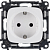 Механизм розетки 1-м СП Valena Allure 16А IP20 250В 2P+E винт. клеммы с лицев. панелью бел. Leg 753724