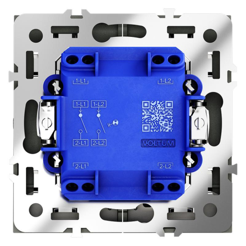 Выключатель 2-кл. СП S70 10А с подсветкой механизм черн. матов. Voltum VLS020208