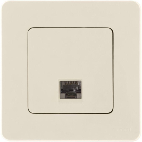 Розетка компьютерная Inspiria RJ45 кат.6 UTP механизм сл. кость IEK 673831