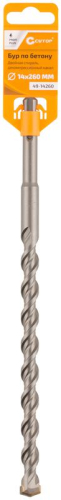 Бур по бетону Profi Plus двойн. спираль три пылеотводящие кромки 14х260мм Cutop 49-14260
