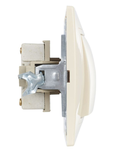 Выключатель 2-кл. 1п СП Кварта 10А IP20 ВС10-2-0-Км керамич. осн. крем. GENERICA EVK20-K33-10-K