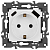 Розетка Elegance 14-4108-01М 16A 250В 2P+E защ. шторки с USB type-A+C 3А 5В матов. бел. Эра Б0067710