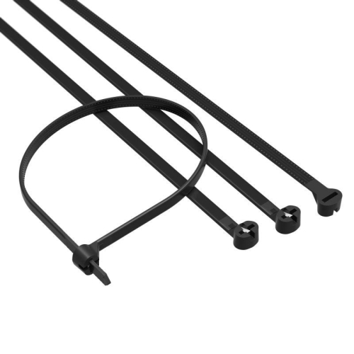 Хомут кабельный 4.8х370 P6.6 с двойн. замком черн. (уп.100шт) DKC 21319SR