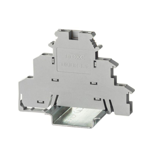 Клемма трехуровневая винтовой зажим 6 точек подключения 2.5кв.мм сер. DKC DKIDR-1.5-PV