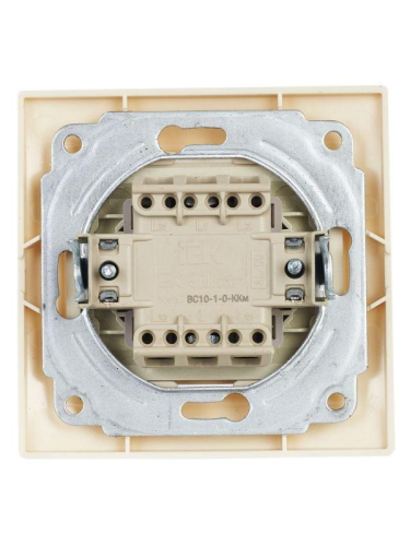 Выключатель 1-кл. СП Кварта 10А IP20 ВС10-1-0-ККм крем. GENERICA EVK10-K33-10-DM