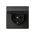 Розетка ArtGallery 16А IP20 с заземл. защ. шторки с крышкой механизм базальт SE GAL001446