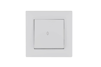 Выключатель проходной 1-клав. Karea RIZZ бел. Makel 88001005