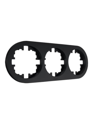 Рамка 3-м OSEN горизонт. круглая черн. бархат LEZARD 744-4200-148