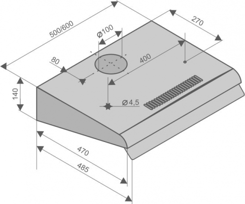 Кухонная вытяжка Konigin Verena Inox 60