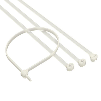 Хомут кабельный 4.8х300 P6.6 с двойн. замком бел. (уп.100шт) DKC 21217SR