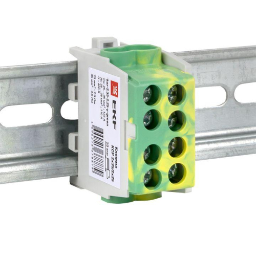 Клемма распределительная КСР с двойн. винтом 2х35/2х25 желт./зел. PROxima EKF ksr-2.35-2.25-y-green