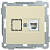 Розетка телефонная СП Bolero РТ12-1-Б RJ12 механизм крем. IEK ETB10-K33