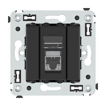 Розетка компьютерная 1-м RJ45 СП кат.6 Avanti "Черный матовый" DKC 4412293