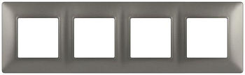 Рамка 4-м Elegance 14-5004-16 для розеток и выключателей титан Эра Б0065819