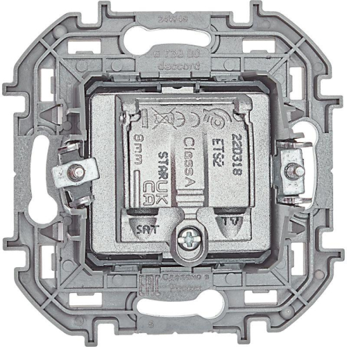 Розетка телевизионная TV/SAT Inspiria с топологией "звезда" механизм бел. IEK 673880