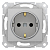 Механизм розетки 1-м СП Sedna 16А IP20 с заземл. быстрозажим. контакты защ. шторки алюм. SchE SDN3001760