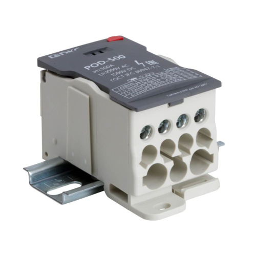 Блок распределительный винтовой зажим плоский 24х8 мм 2х35кв.мм 5х16кв.мм 4х10кв.мм DKC POD-500