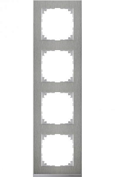 Рамка 4-м M-Pure Decor нерж. сталь/алюм. SchE MTN4040-3646