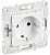 Розетка SKANDY 16А с заземл. защ. шторки безвинт. крепл. SK-R06W арктич. бел. IEK SK-R14-16-1-K01