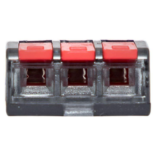 Клемма строительно-монтажная СМК 221-413 с рычагом 3 отверстия 0.2-4.0кв.мм (блист.20шт) PROxima EKF plc-smk-221-413b-20