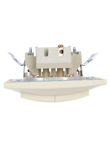 Выключатель 2-кл. 1п СП Кварта 10А IP20 ВС10-2-0-Км керамич. осн. крем. GENERICA EVK20-K33-10-K