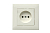 Розетка 1-м Karea RIZZ без заземл. керамика крем Makel 88010002