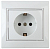 Розетка СП Plano 2P+E Schuko 1Э-202-01 16А-250В бел. Intro Б0038828