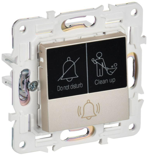 Кнопка звонка SKANDY 10А SK-V17Sh для отелей с индикацией шампань IEK SK-V14-2-10-K37