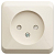 Розетка 1-м ОП Этюд 16А IP20 250В без заземл. защ. шторки крем. SE PA16-002K