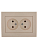 Розетка 2-м СП Rain 16А IP20 без заземл. керамика крем. LEZARD 703-0303-128