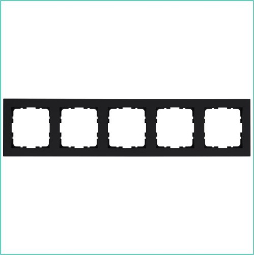 Рамка 5-м G-Classic черн. матов. soft touch Jasmart G1005PB