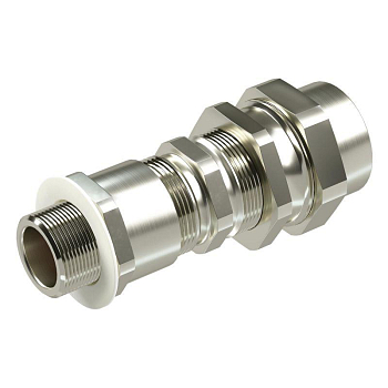 Ввод кабельный взрывозащ. серии КАС для бронир. кабеля М20х1.5 D5.8-12мм D9-17мм присоединительная резьба М25х1.5 IP66/68 никелир. латунь DKC KAC2M3MHK