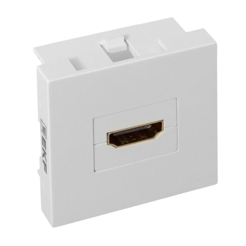 Розетка HDMI 1-м СП 2мод. без индикатора бел. EKF E2MR-21HDMI-10