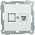 Розетка телефонная СП Bolero РТ12-1-Б RJ12 механизм бел. IEK ETB10-K01