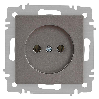 Розетка 1-м СП Accent 6-201-09 16А IP20 250В 2P титан Intro Б0063673