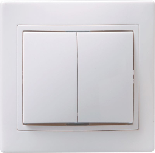 Выключатель 2-кл. 1п СП Кварта 10А IP20 ВС10-2-0-КБ керамич. осн. бел. GENERICA EVK20-K01-10-K