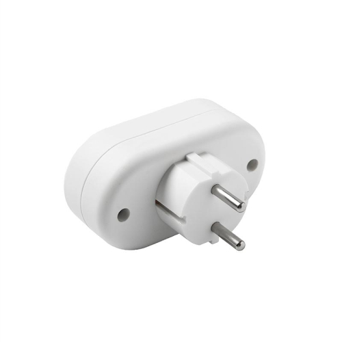 Разветвитель 2-м с заземл. 16А 3500Вт 250В плоский бел. DОМТОК 2653