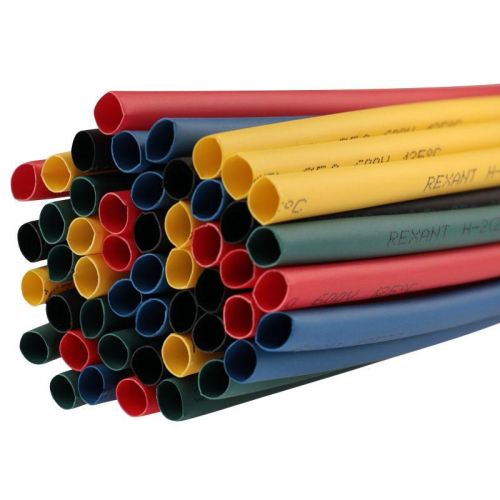 Набор трубок термоусадочных ТУТ нг 5.0/2.5 5 цветов 1м (уп.50шт) Rexant 29-0155